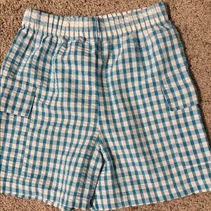 Kelly's Kids Blue and White Checkered Cargo Shorts